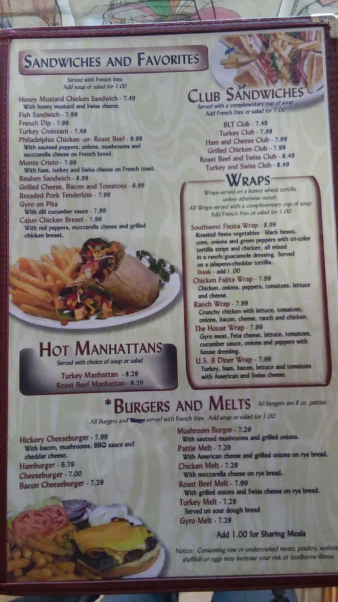 Menu New U.s. 6 Diner-5