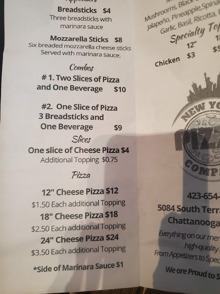 Menu New York Pizza Company, East Ridge-7