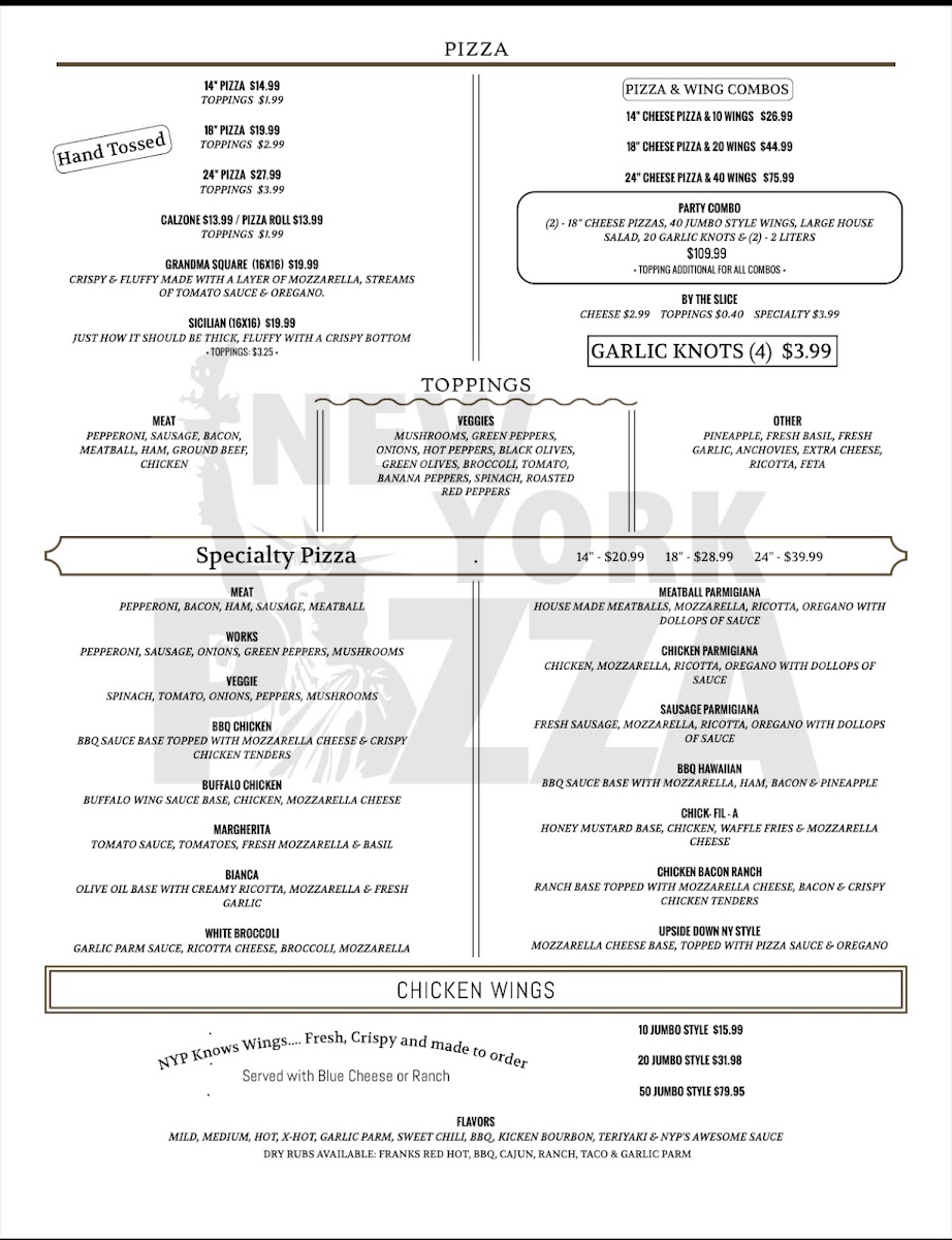 Menu New York Pizza Fleming Island-1