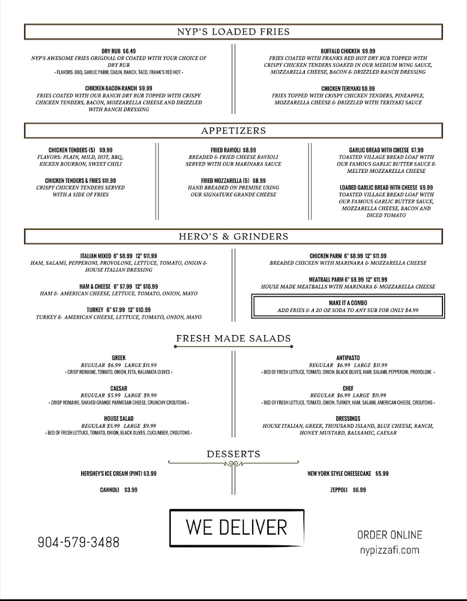 Menu New York Pizza Fleming Island-2
