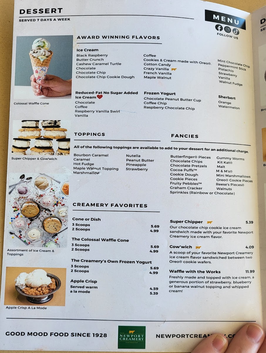 Menu Newport Creamery-2