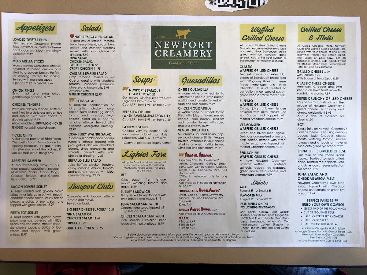 Menu Newport Creamery-5