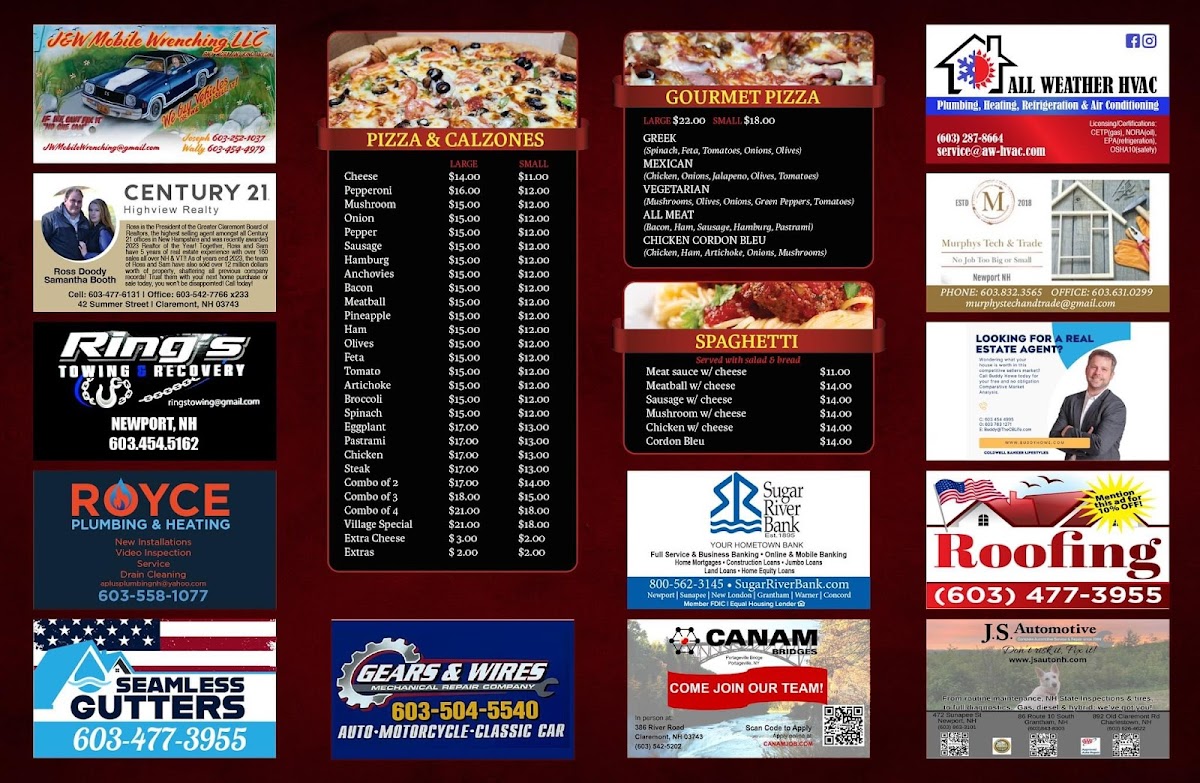 Menu Newport Village Pizza-2