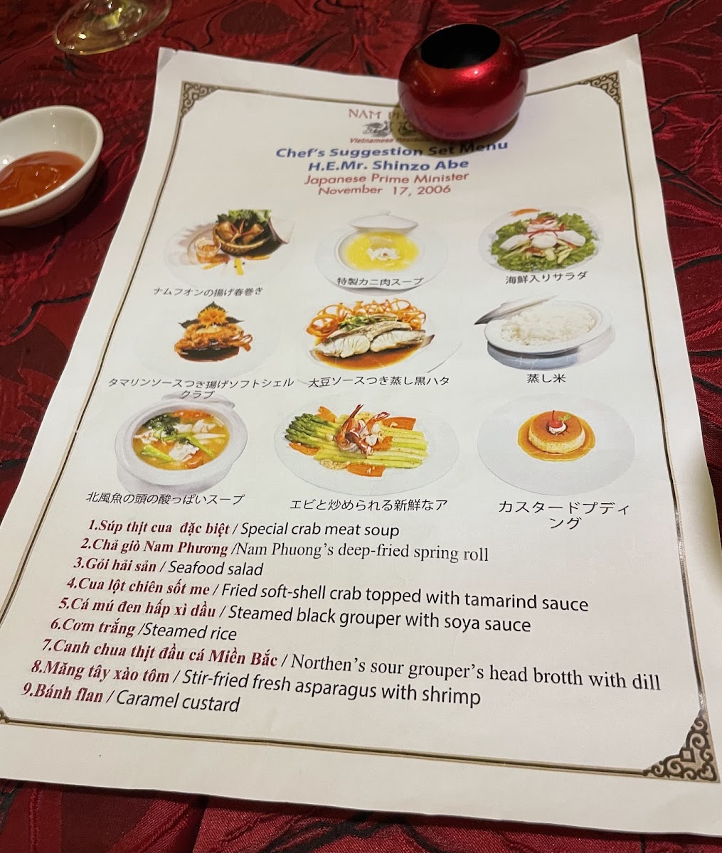 Menu Nha Hang Nam Phuong - Ha Noi-1