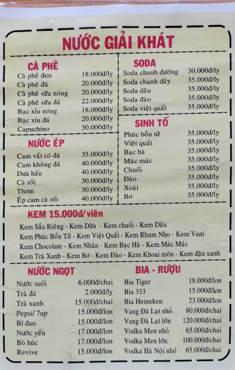 Menu Nhà Hàng Sương Mai-4