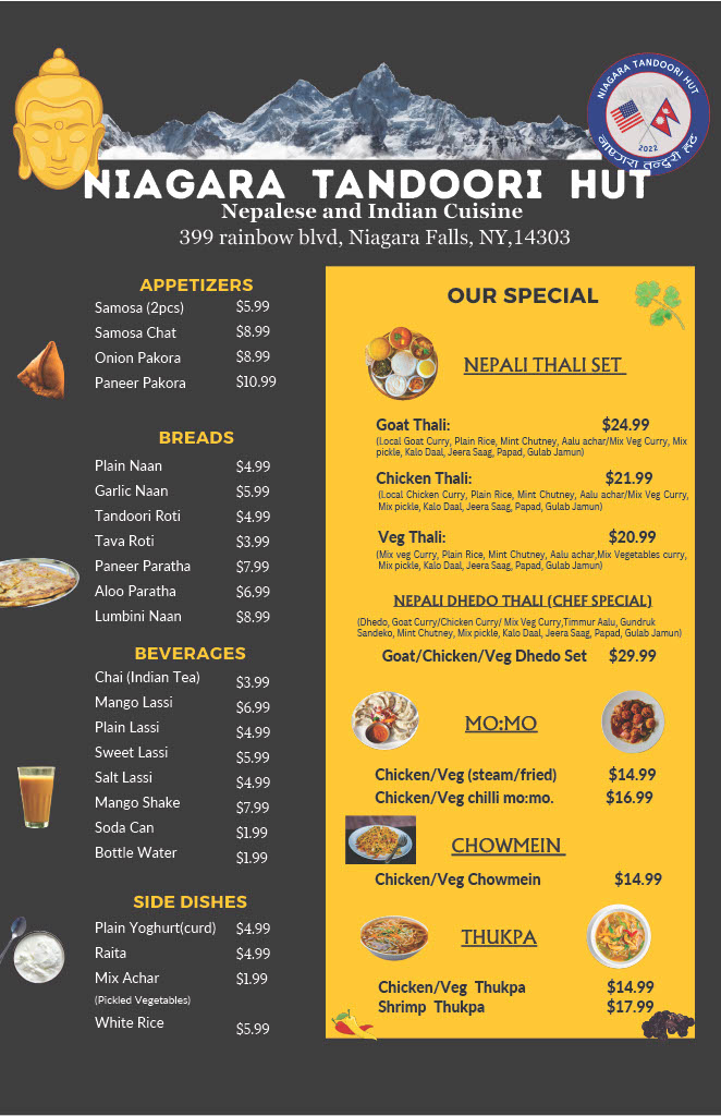 Menu Niagara Tandoori Hut-1