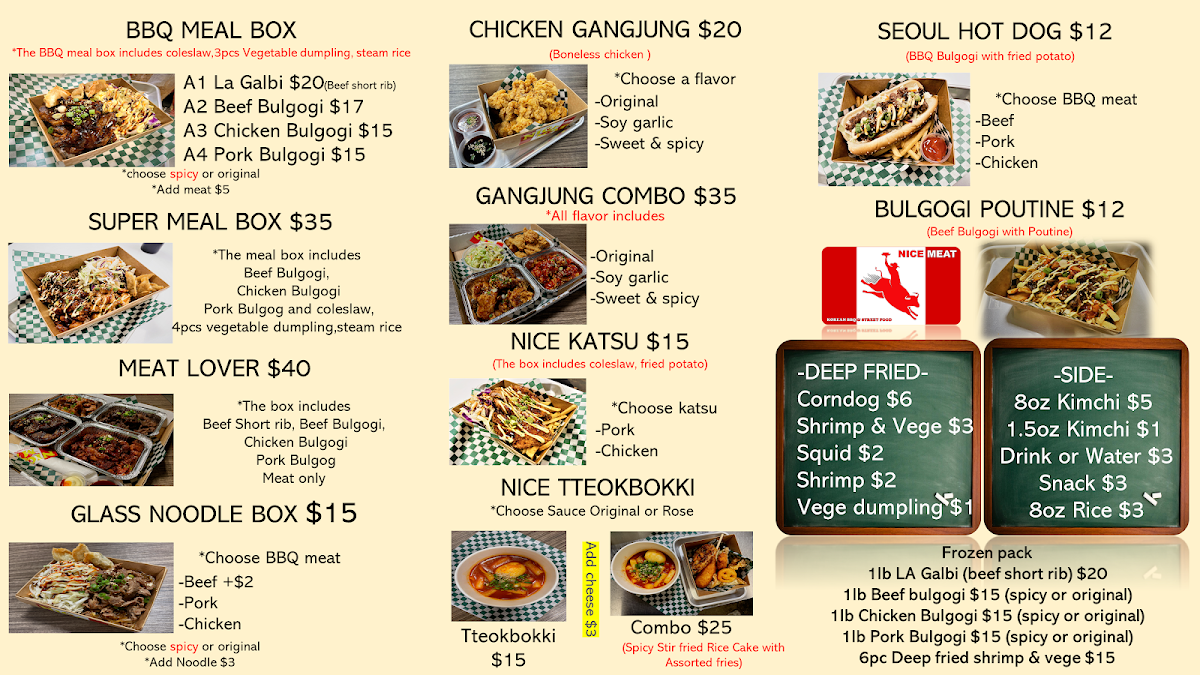 Menu Nice Meat Korean Bbq & Street Food-1
