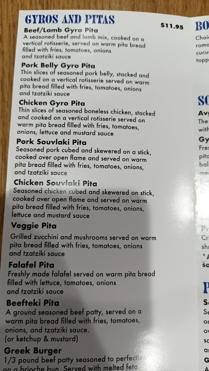 Menu Nick The Greek-2