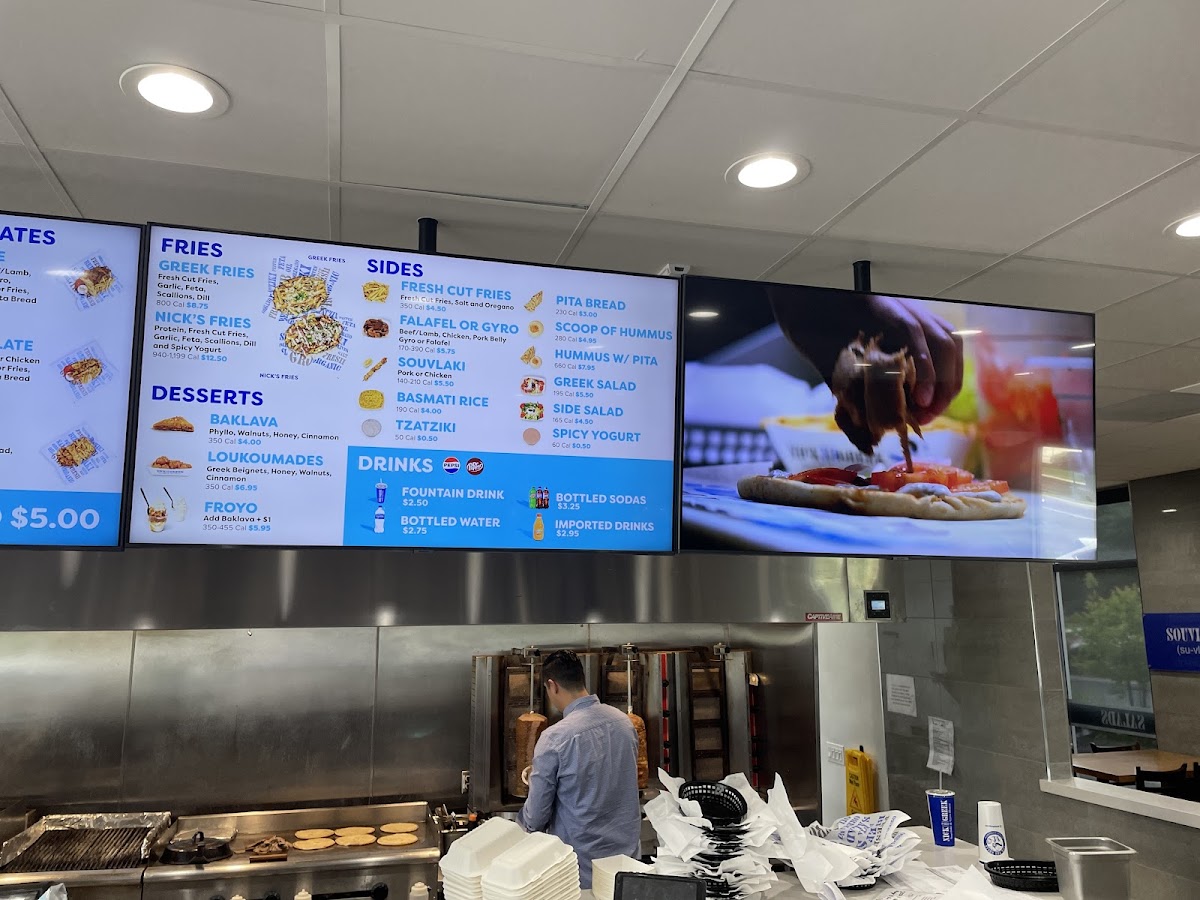 Menu Nick The Greek-9