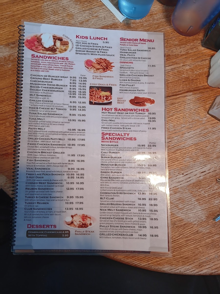 Menu Nick's Family Cafe-1