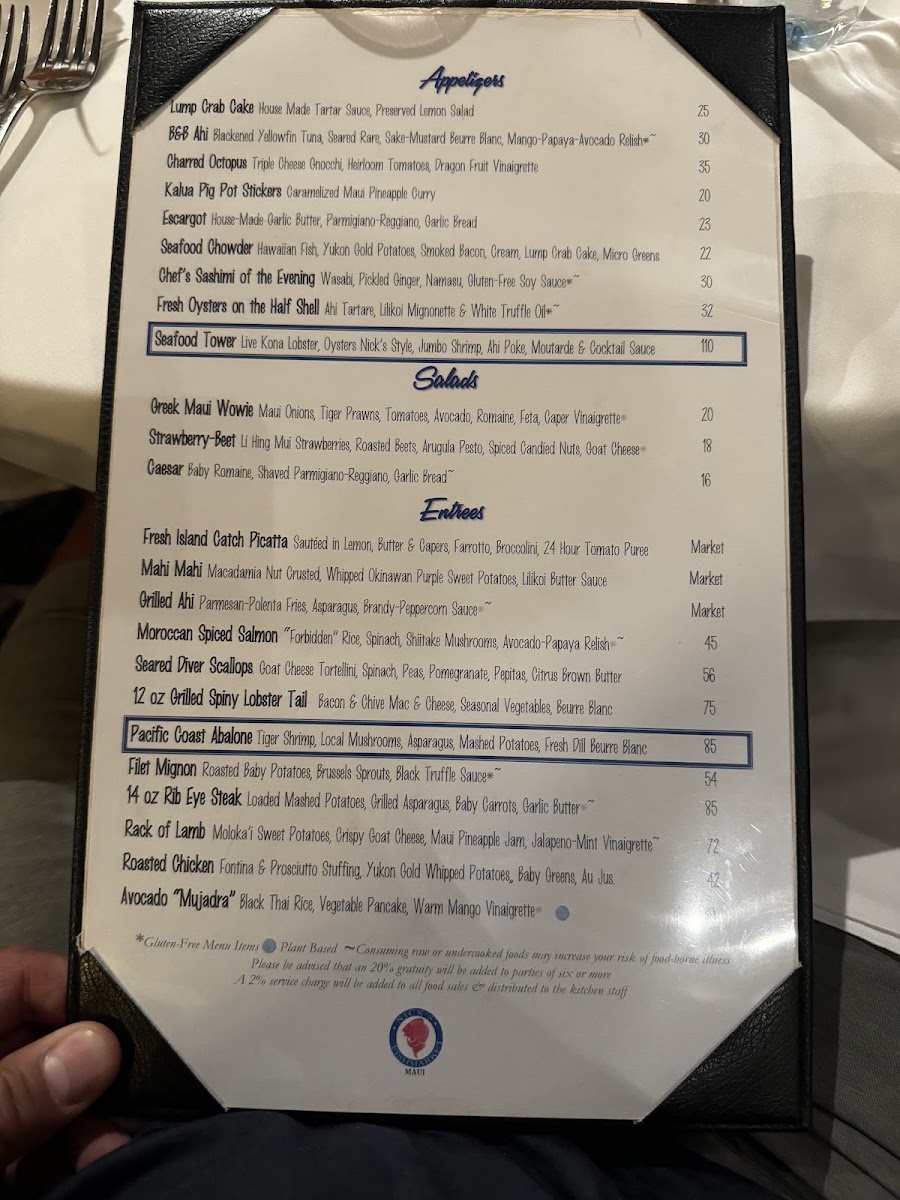 Menu Nicks Fishmarket-8