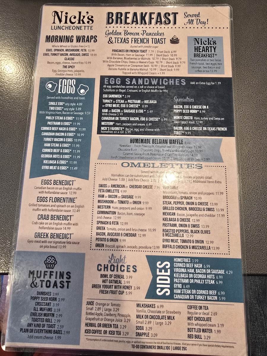 Menu Nick's Luncheonette-1