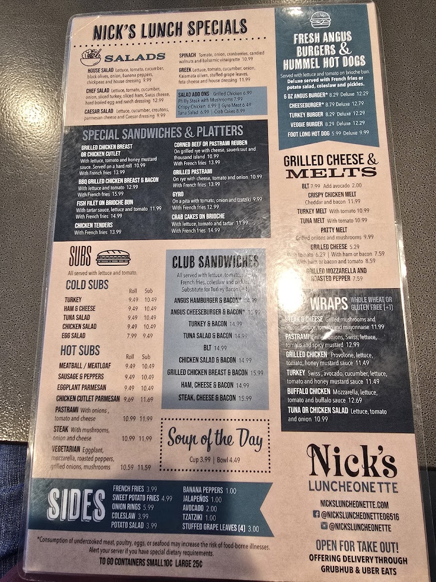 Menu Nick's Luncheonette-2