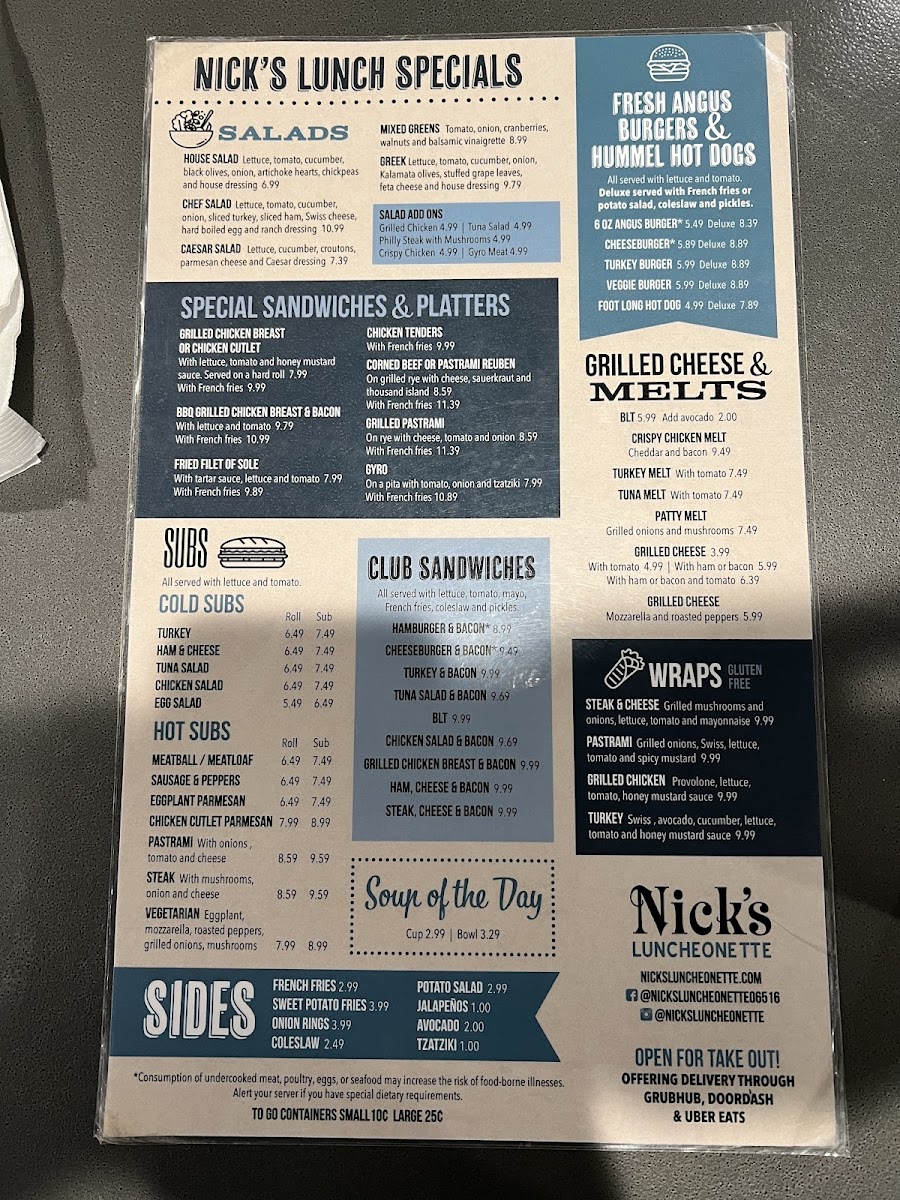 Menu Nick's Luncheonette-6