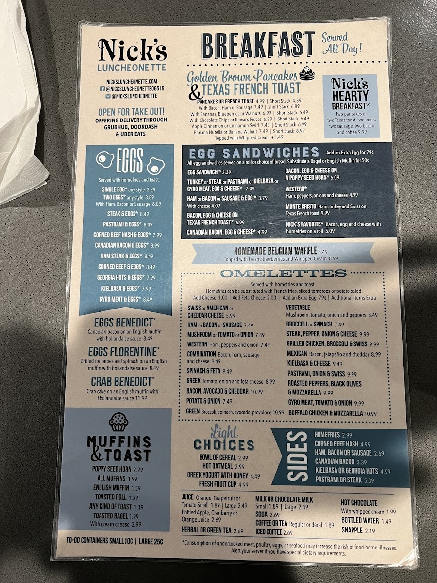 Menu Nick's Luncheonette-7