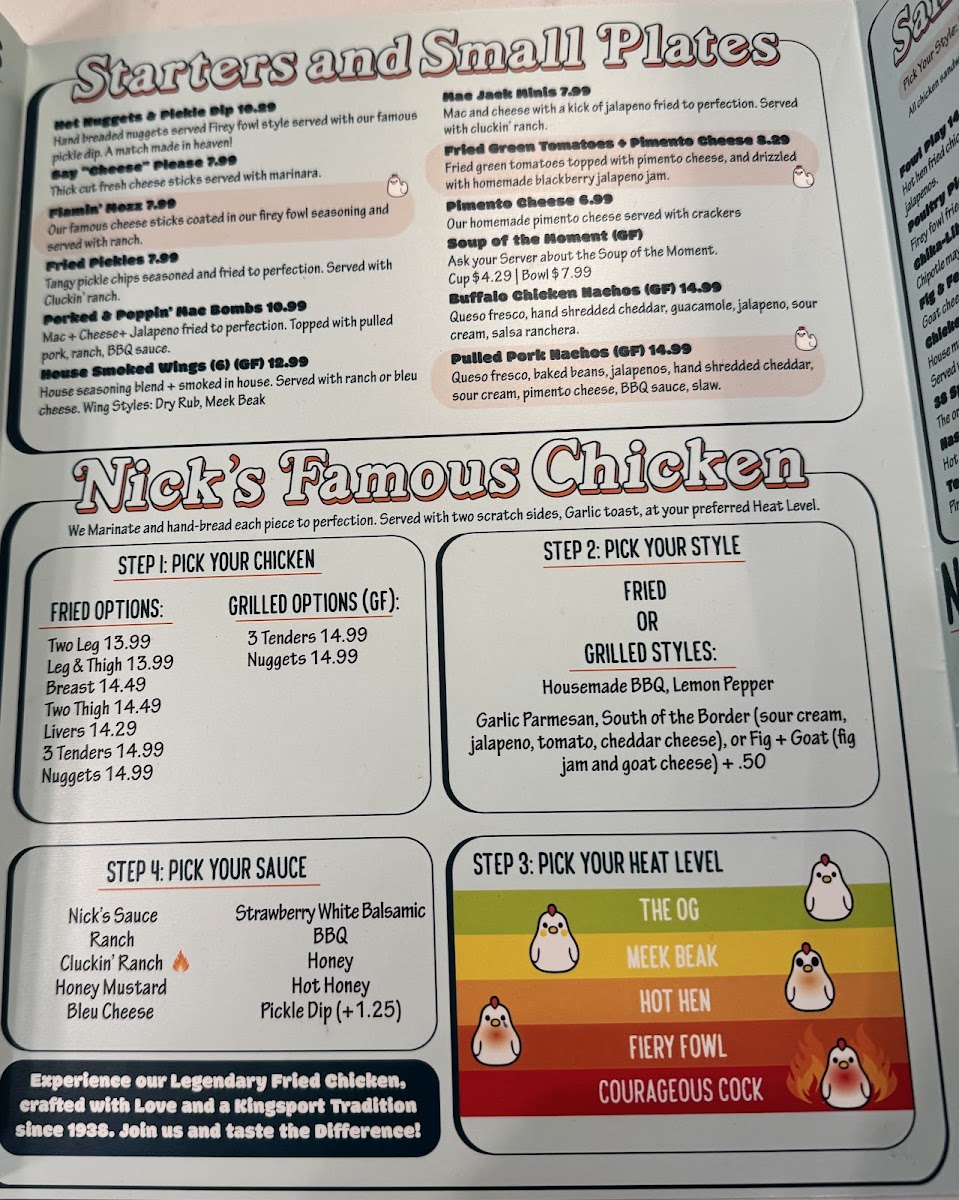 Menu Nick's Restaurant-1