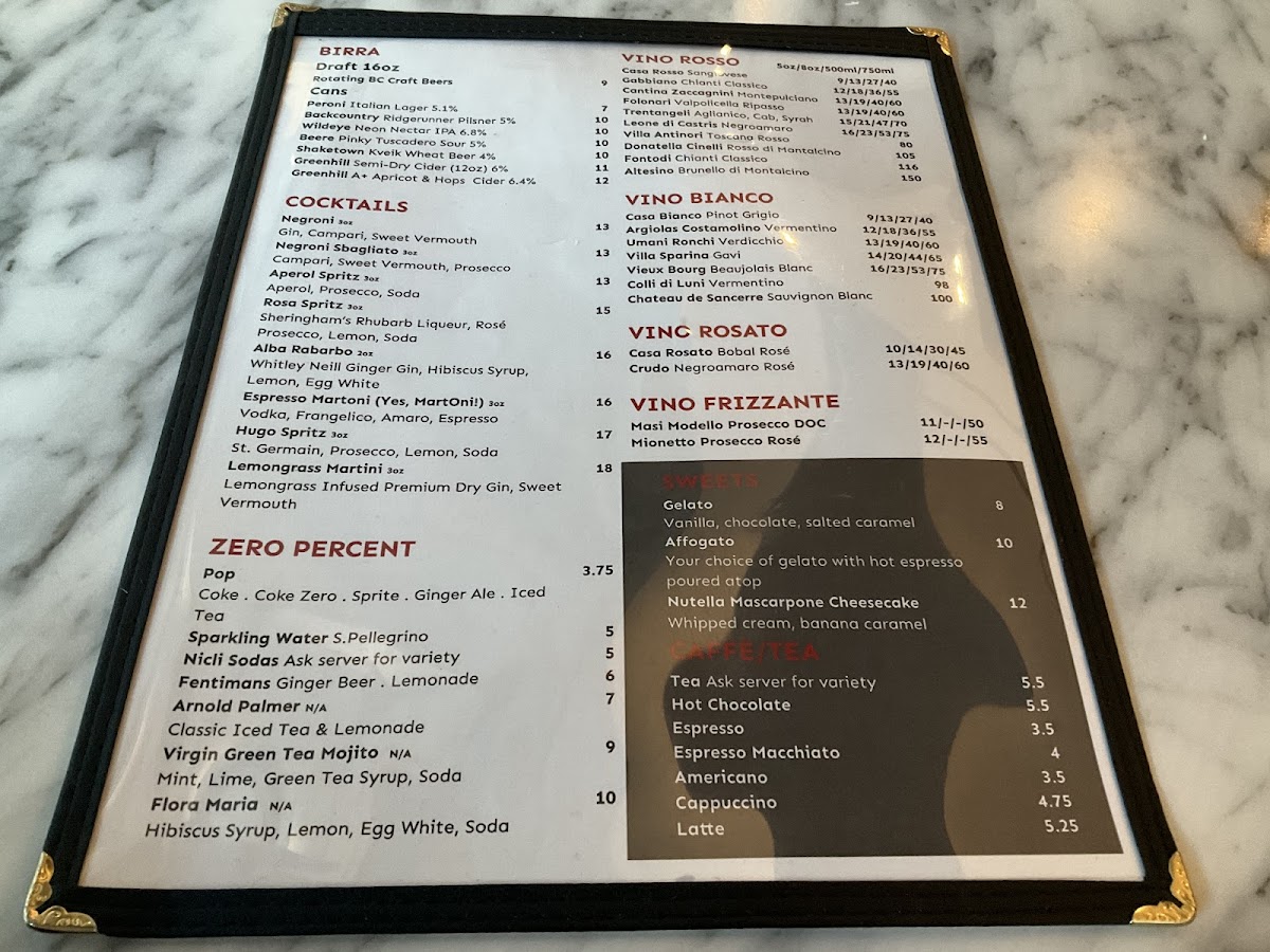 Menu Nicli Pizzeria + Bar + Gelato Wesbrook-3