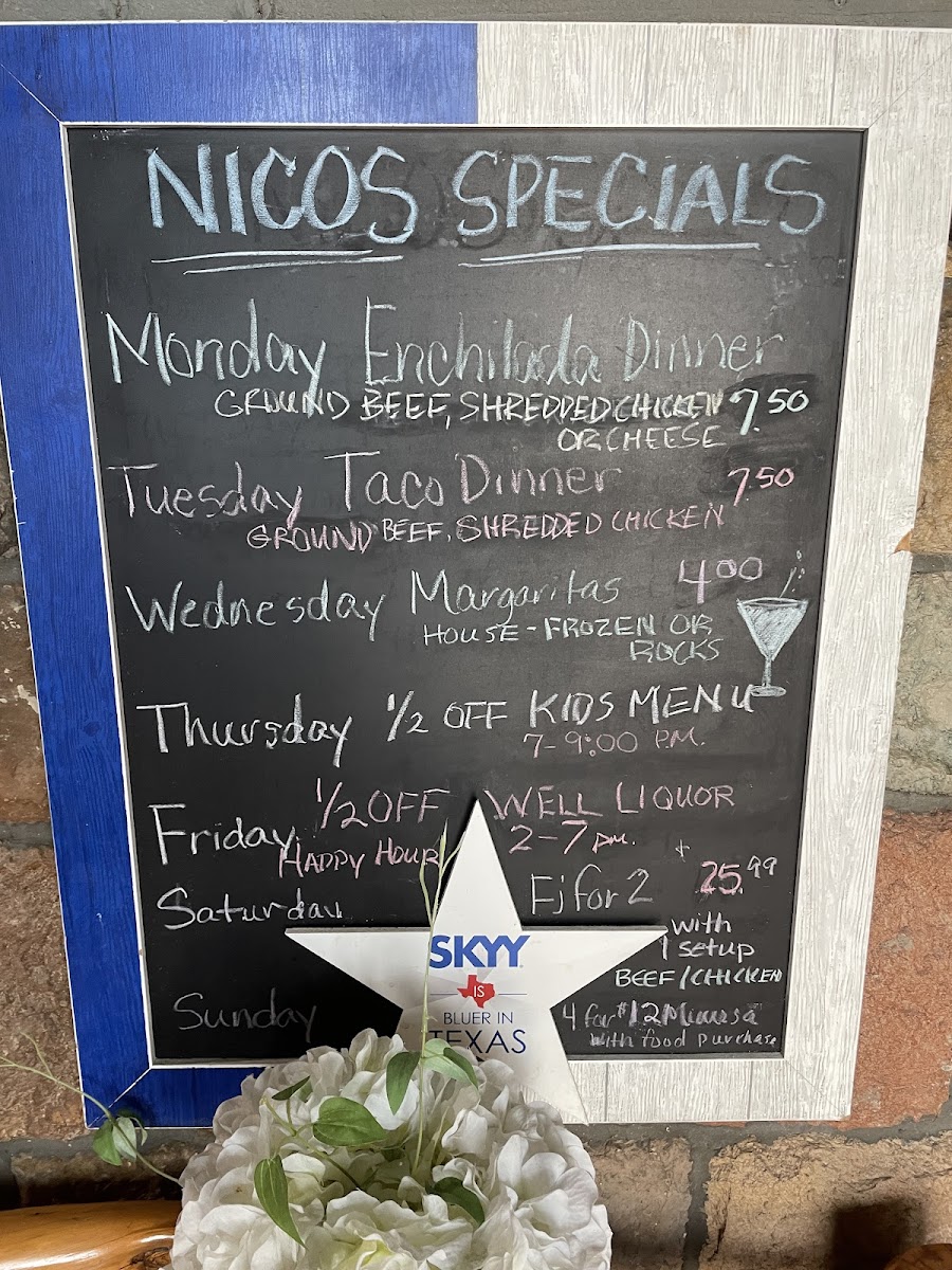 Menu Nico's Tex-Mex Cantina-3
