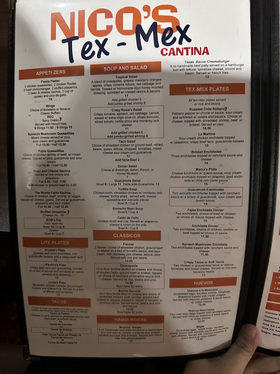 Menu Nico's Tex-Mex Cantina-5