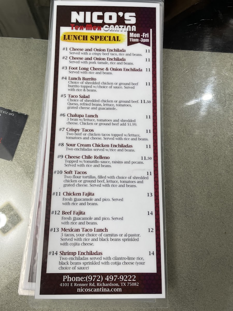 Menu Nico's Tex-Mex Cantina-6