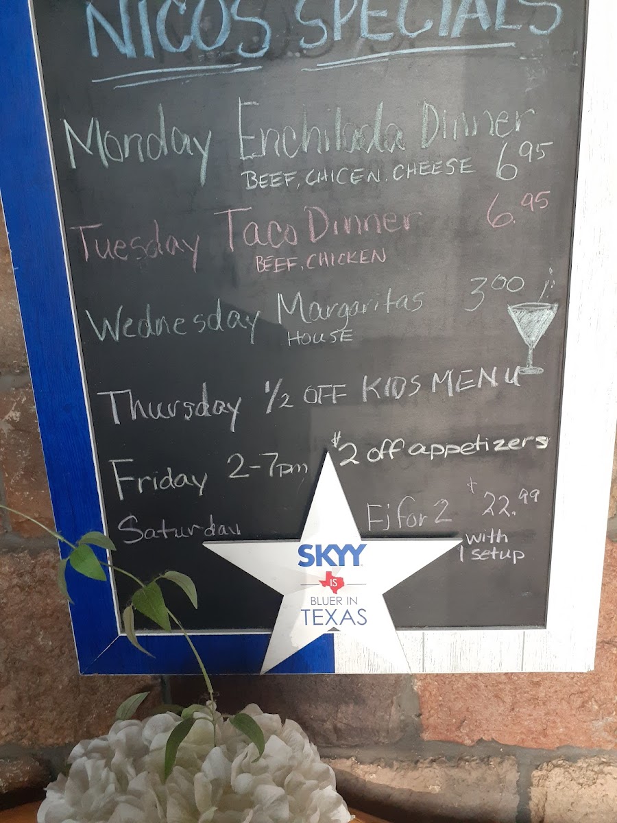 Menu Nico's Tex-Mex Cantina-7