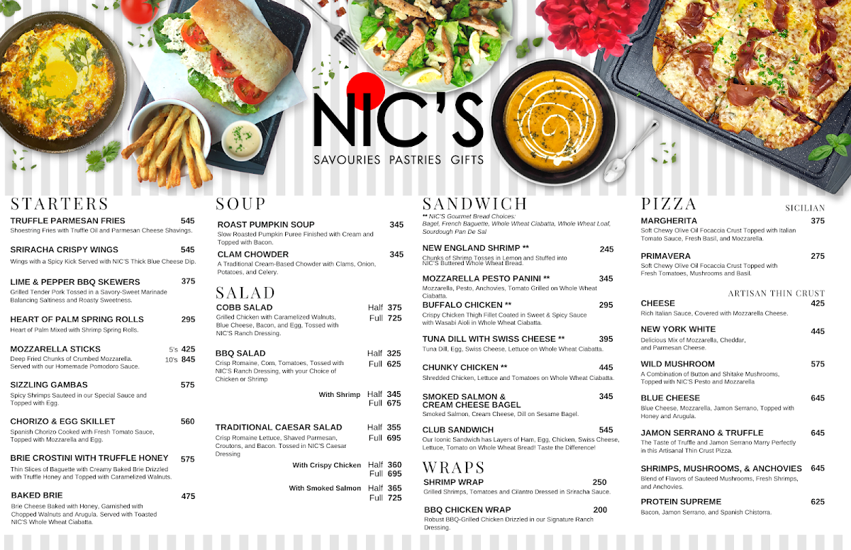 Menu Nic's Park Terraces-8