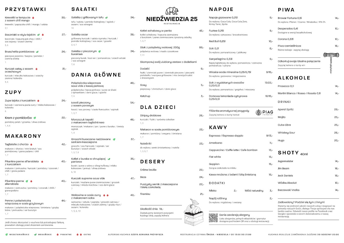 Menu Niedźwiedzia 25 Restauracja-4