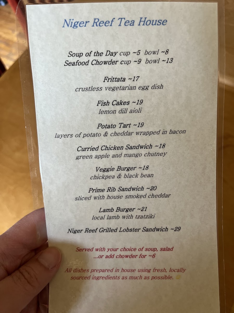 Menu Niger Reef Tea House (Licensed Restaurant)-3