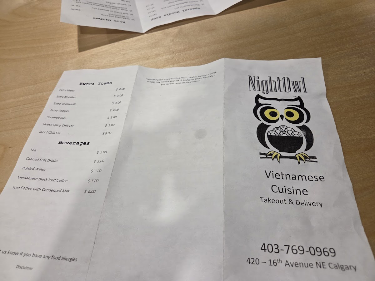 Menu Night Owl Vietnamese Cuisine-8