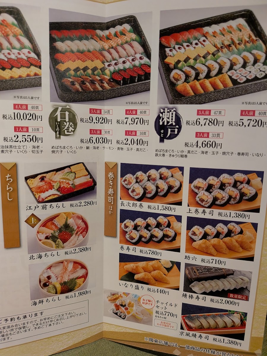 Menu Nigiri Chojiro - Kitayama Shichiku-10