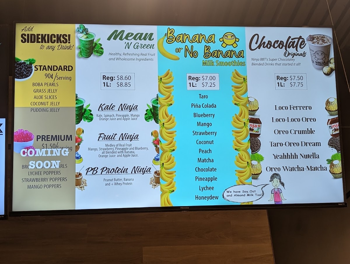 Menu Ninja Bubble Tea X Poké - Guildford Village-2