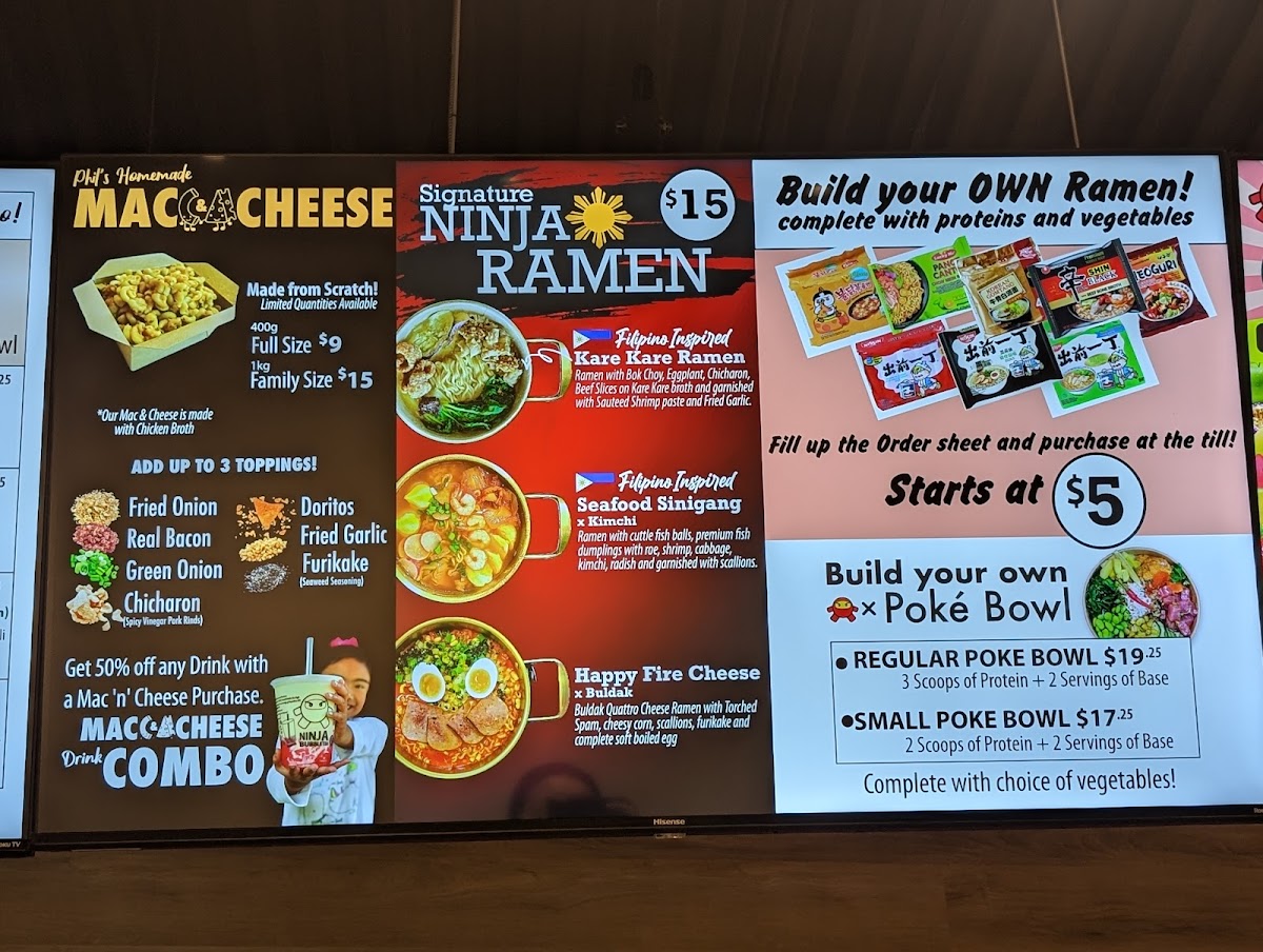 Menu Ninja Bubble Tea X Poké - Guildford Village-3