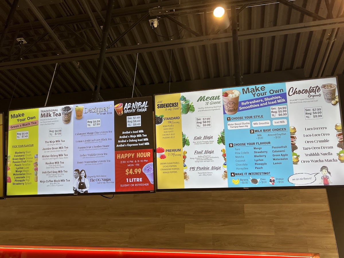 Menu Ninja Bubble Tea X Poké - Guildford Village-6