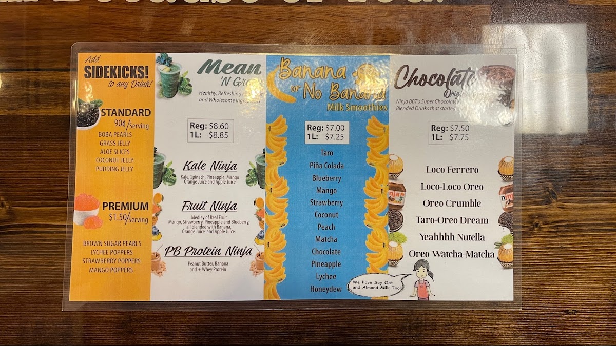 Menu Ninja Bubble Tea X Poké - Port Coquitlam-3