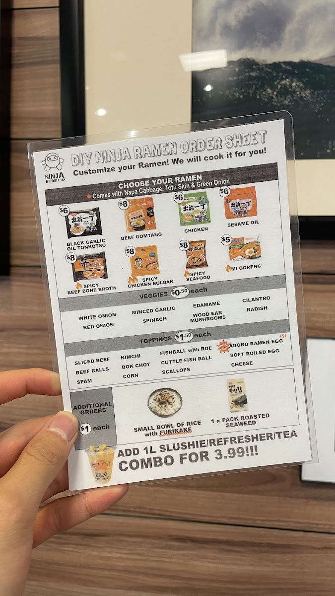 Menu Ninja Bubble Tea X Poké - Port Coquitlam-4