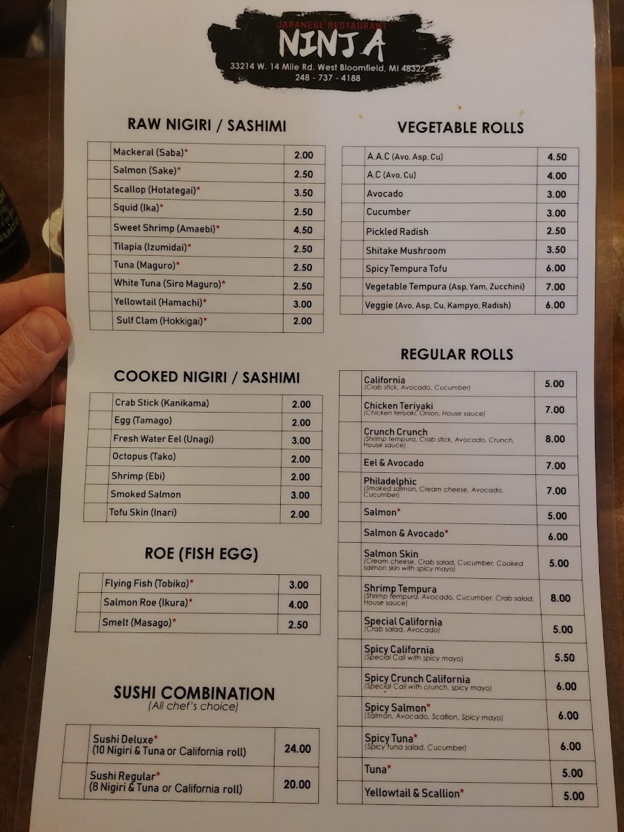 Menu Ninja Sushi Japanese Restaurant-2