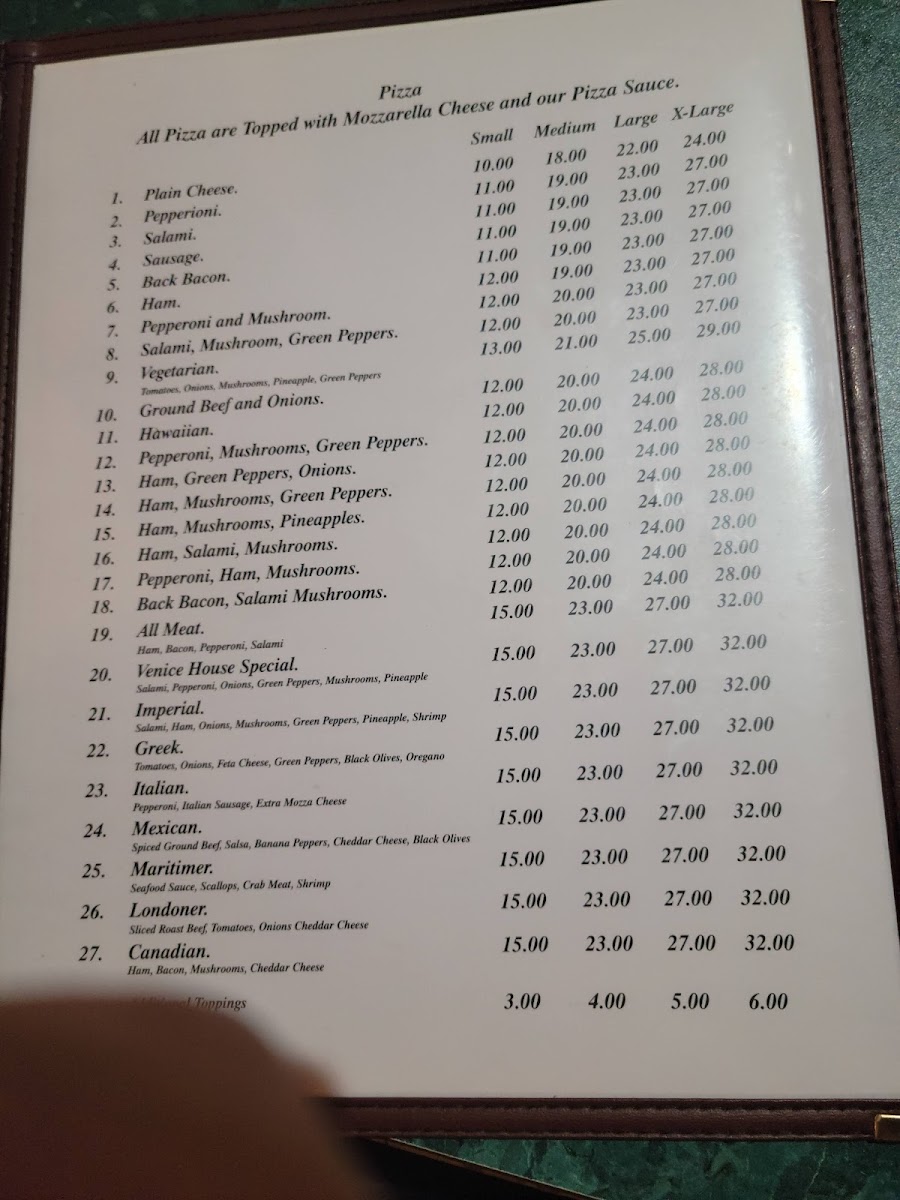 Menu Nipawin Venice House-4