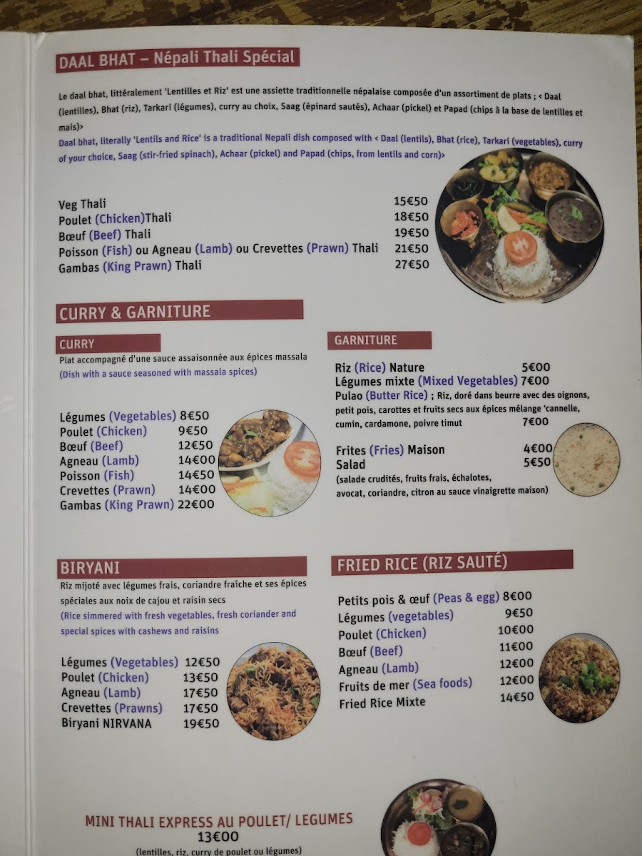 Menu Nirvana Dream-2