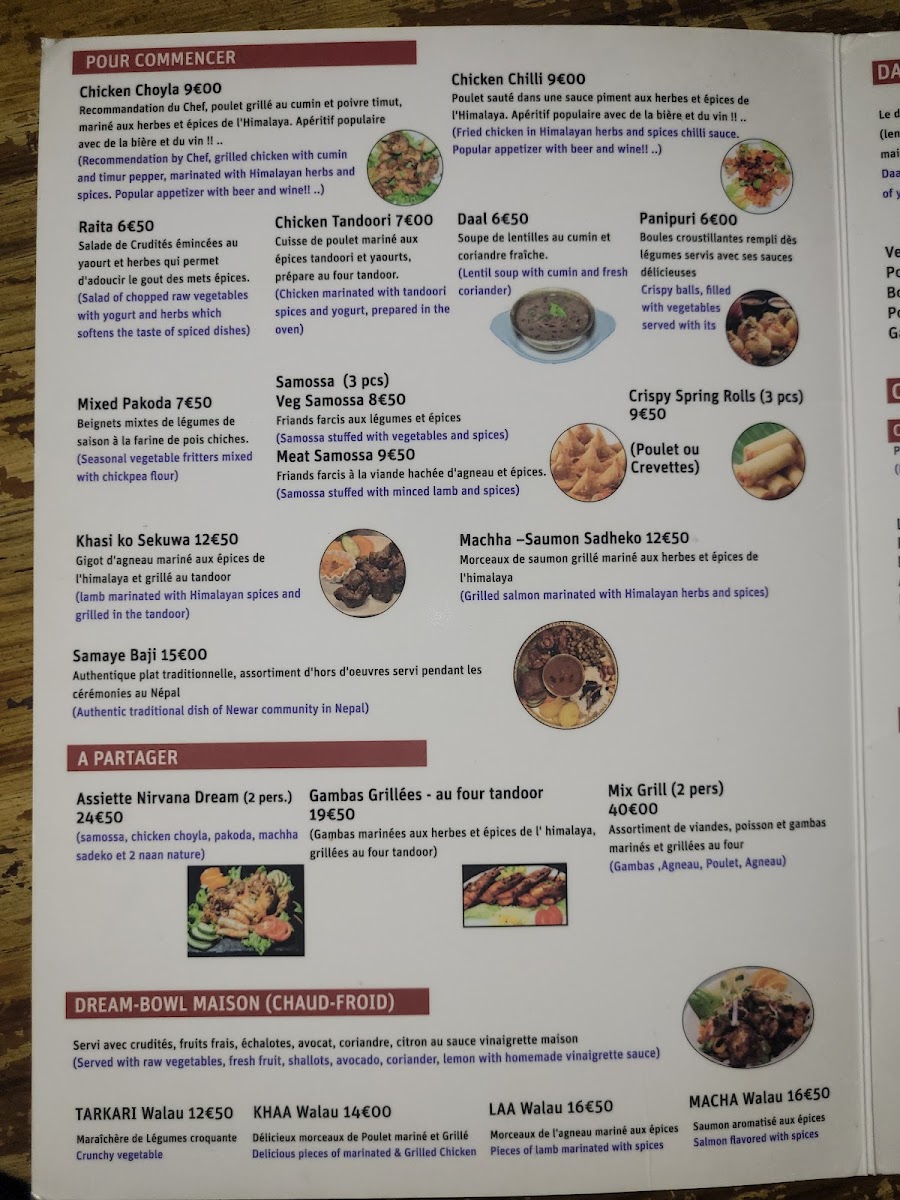 Menu Nirvana Dream-3