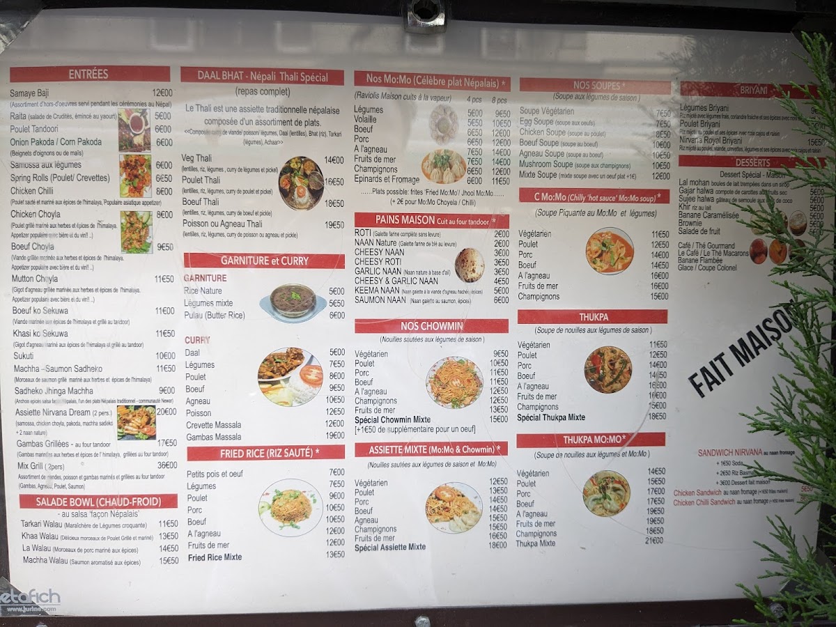 Menu Nirvana Dream-7