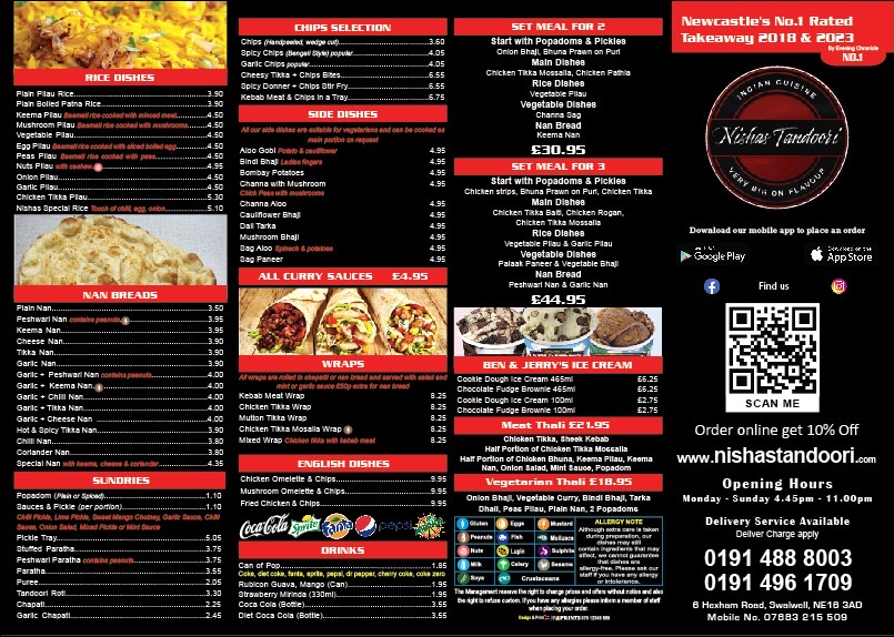 Menu Nisha's Tandoori-2