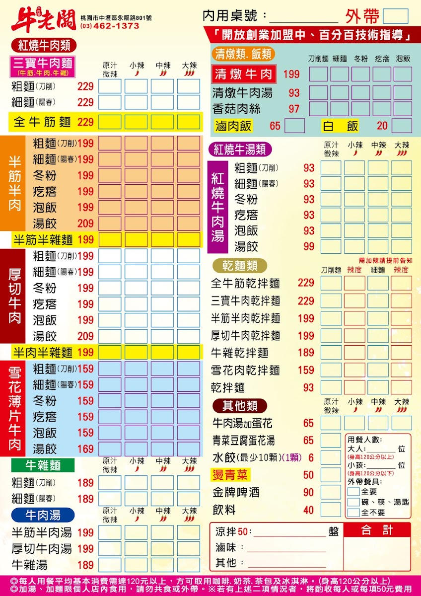 Menu Niu Laoban Beef Noodle Restaurant-2