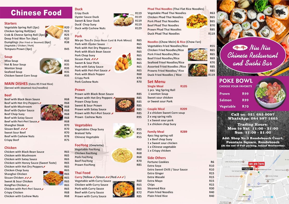 Menu Niu Niu Chinese Restaurant & Sushi Bar-3