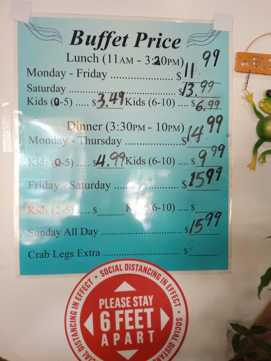 Menu No 1 China Buffet-2