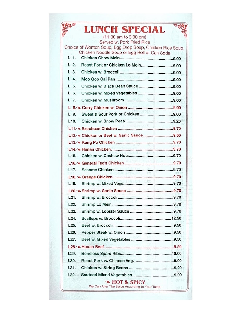 Menu No. 1 China-3