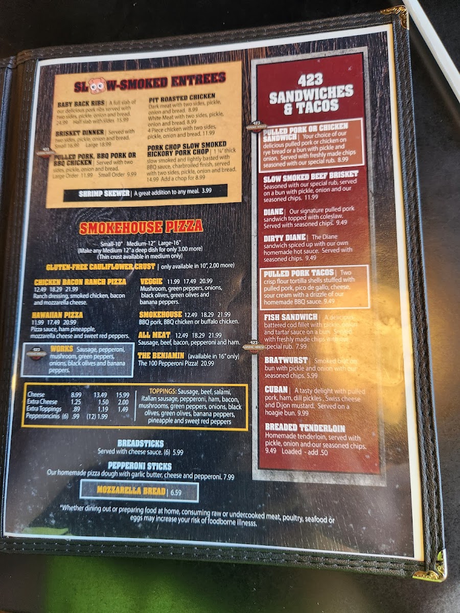 Menu No. 423 Smokehouse-1