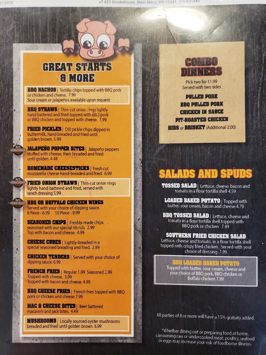 Menu No. 423 Smokehouse-7