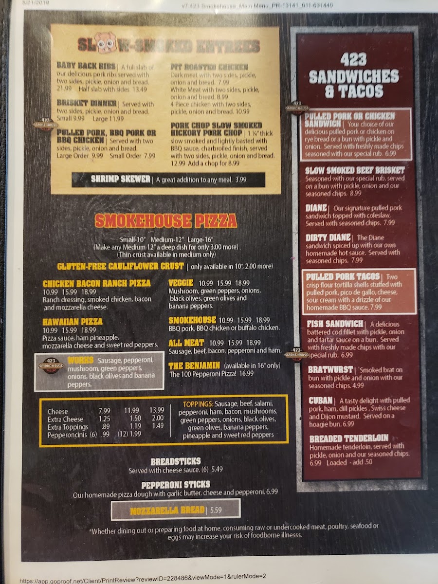 Menu No. 423 Smokehouse-8