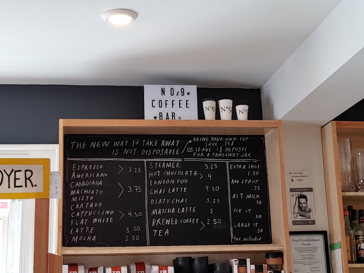 Menu No 9 Coffee Bar-9