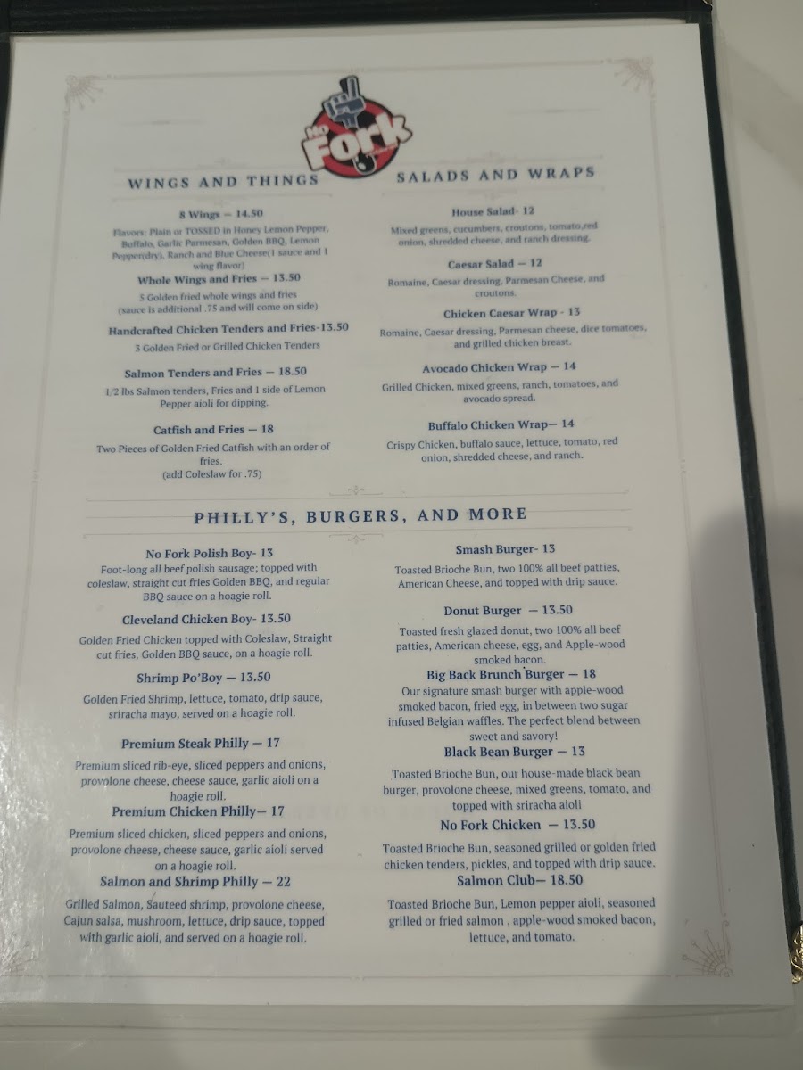 Menu No Fork Restaurant- Beachwood-10